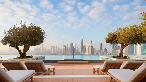 The 120-meter-long pool at The Link is the UAE's longest suspended infinity pool.